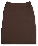 HEATHERED BROADCLOTH GODET SKIRT
