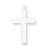 14K White Gold Cross Stamping Disc