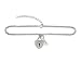 Dangling Heart with Key Anklet in Sterling Silver
