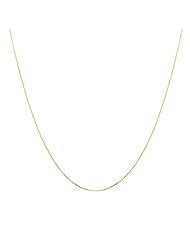 Duragold 14k Solid Gold Box Chain Necklace (.50mm)
