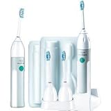 Philips Sonicare Essence E5750 Rechargeable Sonic Toothbrush System with 2 Handles, 4 Brush Heads, 2 Travel Cases ..
