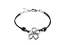 FOSSIL Lederarmband schwarz mit Charm 16 cm + 3,5 cm Verlängerung JF84998040