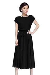 A-line Chiffon/Linen/Polyester Empire   Waistline Sleeveless Prom Dress/Party Dress/Maxi Dress 