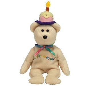 Amazon.com: TY Beanie Babies Happy Birthday - Birthday Beanie Bear