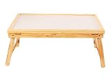 Table tablette de lit inclinable pliable pour repas en bois, couleur naturelle So-FBT15-N
