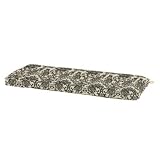 Outdoor Bench/Glider Cushion w/ Box Edge Welts - S Sinclair Damask Black Easy Care- Ballard Designs