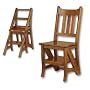 Solid Mahogany Library Steps Chair