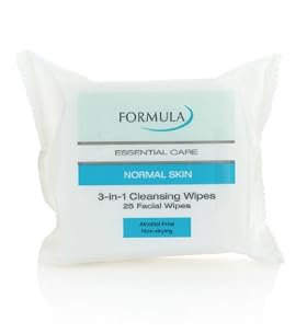 Formula Essential Care Normal Skin 3-in-1 Cleansing Facial Wipes