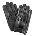 Isotoner Men`s Smooth Leather Driving Glove With Covered Snap