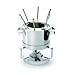 Fondue-Set mit 6 Gabeln M'cook Wandstärke 2.6mm, Ø 18cm,2.5 Liter, Edelstahl-Griff