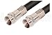 RG6 Quad Shield Type F Plug Coaxial Cable Assembly - 75 Ohm Transmission Line with Type F Male Connectors 6.0 FEET