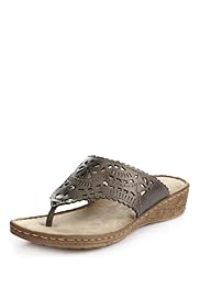 Footglove™ Original Leather Cutout Flip-Flops