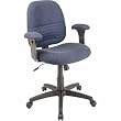 Swivel Tilt Chair with Padded Height Adjustable Arms In Deep Blue Finish By Office Star