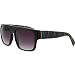 Wide Lense Sunglasses (Black Multi-Stripes)