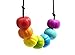 Stimtastic Chewable Silicone Chunky Bead Necklace Nontoxic BPA and Phthalate, Rainbow