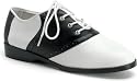 Pleaser USA - SADDLE-50, Women's Costume or Halloween Flat Saddle Shoes in Sizes 6-12