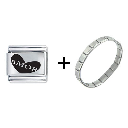 amor heart. Italian Heart Amor Charm