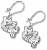 Chicago Bulls 1/2 I Heart Logo Dangle Earrings - Sterling Silver Jewelry