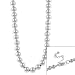 Sterling Silver 6mm Beaded Necklace 16"