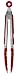 Cuisinart 9 Inch Stainless Steel Locking Tongs,  Red