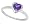 0.53Ct Amethyst Diamond Heart Ring in 10Kt White Gold-6