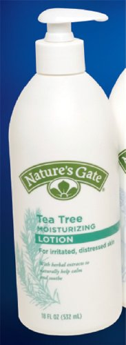 Nature's Gate Tea Tree Moisturizing Lotion for Irritated, Distressed Skin, 18-Ounce Pump Bottle
