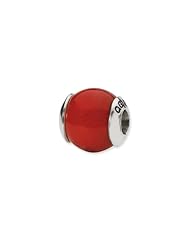 Sterling Silver Red Quartz Stone Charm for 3mm Bracelets