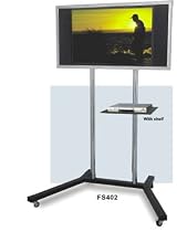 FS402 Mobile TV Stand bracket for 37" to 60" Plasma/LCD TVs with Shelf for DVD player/Blu-Ray/Laptop