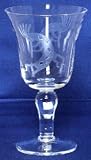 Individually Hand Etched Kokopelli Water Glass 7" Set / 4