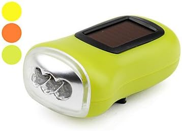 YX 1-Mode 3-LED Flashlight (Solar/Dynamo-Powered, Assorted Colors)