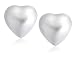 Silver Polished 5mm Heart Stud Earrings
