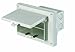 Arlington DBHR151W-1 Low Profile IN BOX Electrical Box with Weatherproof Cover for Retrofit Siding Construction, 5/8-Inch Lap, Horizontal, White