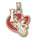 Miami Heat Heart 3/4in Pendant 14kt Gold/14kt Yellow Gold