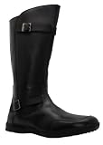 Hush Puppies Girls Cowgirl Snr Black Zip Up Mid Calf Leather Boots