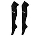 Luwint Knee High Socks for Women and Men Baseball Soccer Costume Accessory (Black)