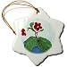 Painted Gloxinia Flower - 3 Inch Snowflake Porcelain Ornament