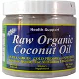 Health Support - Coconut Oil - Raw Organic - 15.3 oz Jar