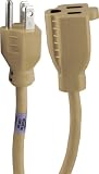 Cords, Wires & Accessories: GE 50278 Indoor/Outdoor 40-Foot Deck Extension Cord, Tan