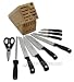 Emerilware by Wusthof 10-Piece Stainless-Steel Knife Set with Block