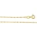 14K Yellow Gold 1.25mm Alternating Diamond Cut Bead Chain - 16, 18, 20 and 24