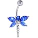 Sapphire Blue Gem Dragonfly Belly Ring