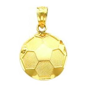14K Gold Soccer Ball Charm