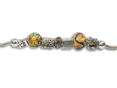 Zable(tm) Casino Theme Bracelet Bead / Charm LIFETIME WARRANTY