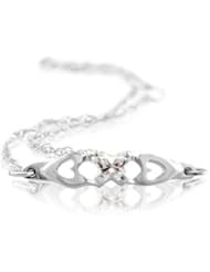 Bfly Cz Birthstone Bracelet W/Box 10K White Aril 19800