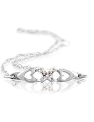 Bfly Cz Birthstone Bracelet W/Box 14K White April 19800