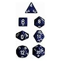 Polyhedral 7-Die Speckled Dice Set - Stealth