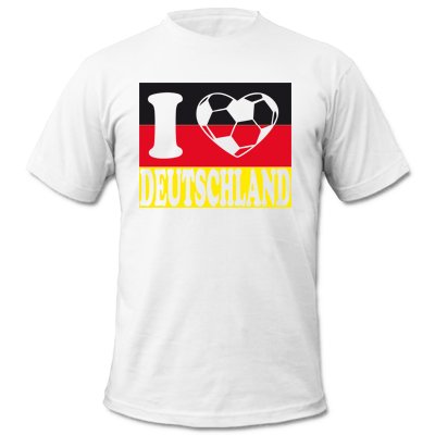 DEUTSCHLAND MOTIV 6 – Kinder T-Shirt Weiss / Schwarz-Rot-Gelb Gr. 134-146