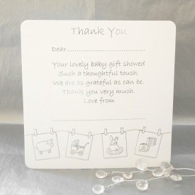Luxury Pack of 10 Thank You for the Baby Gift 