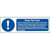 Deep Fat Fryer Safety Sign 100 x 300mm.