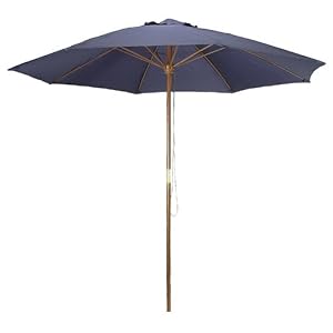 Astonica 50140735 Patio Outdoor Wood Pole Umbrella 9' Hunter Green by